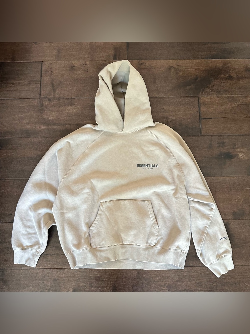 Essentials Men's Light Cream Pullover Hoodie
